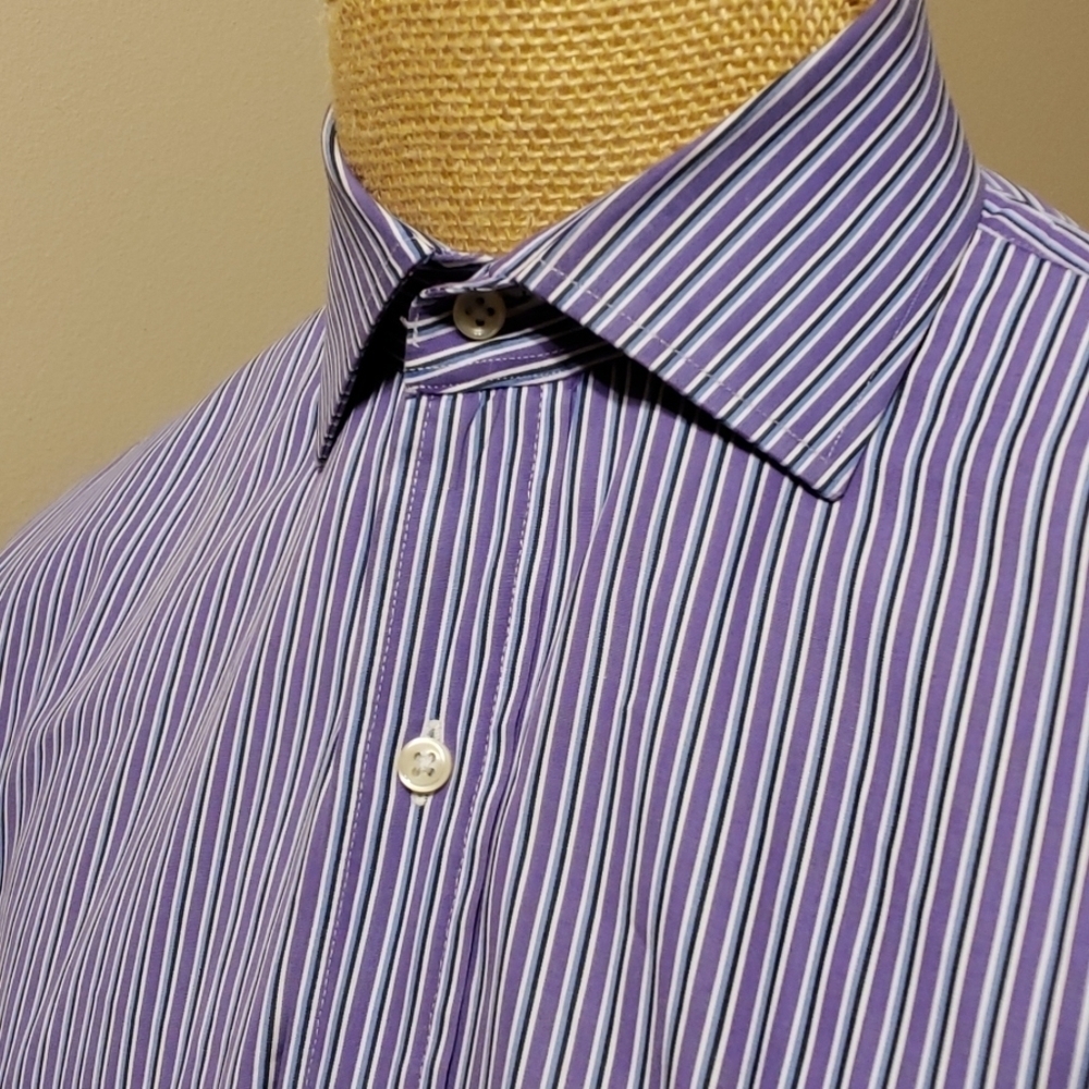 Polo Ralph Lauren regent purple blue stripe shirt